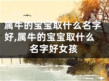 属牛的宝宝取什么名字好,属牛的宝宝取什么名字好女孩