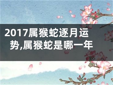 2017属猴蛇逐月运势,属猴蛇是哪一年