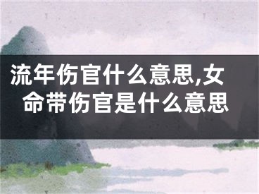 流年伤官什么意思,女命带伤官是什么意思