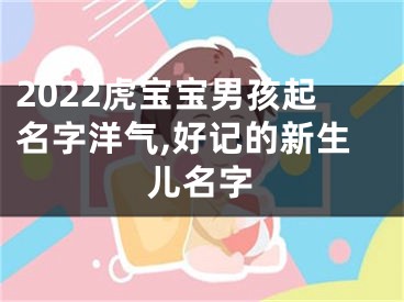 2022虎宝宝男孩起名字洋气,好记的新生儿名字