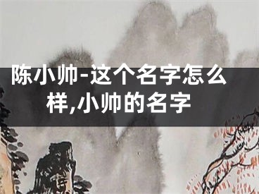 陈小帅-这个名字怎么样,小帅的名字