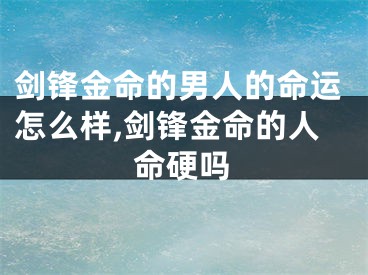 剑锋金命的男人的命运怎么样,剑锋金命的人命硬吗