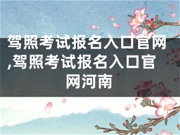 驾照考试报名入口官网,驾照考试报名入口官网河南