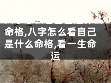 八字怎么看自己是什么命格,八字怎么看自己是什么命格,看一生命运